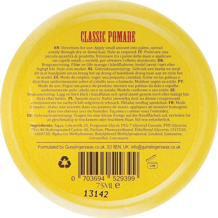Помада для укладки волос - Gunslingers Classic Pomade — фото N3