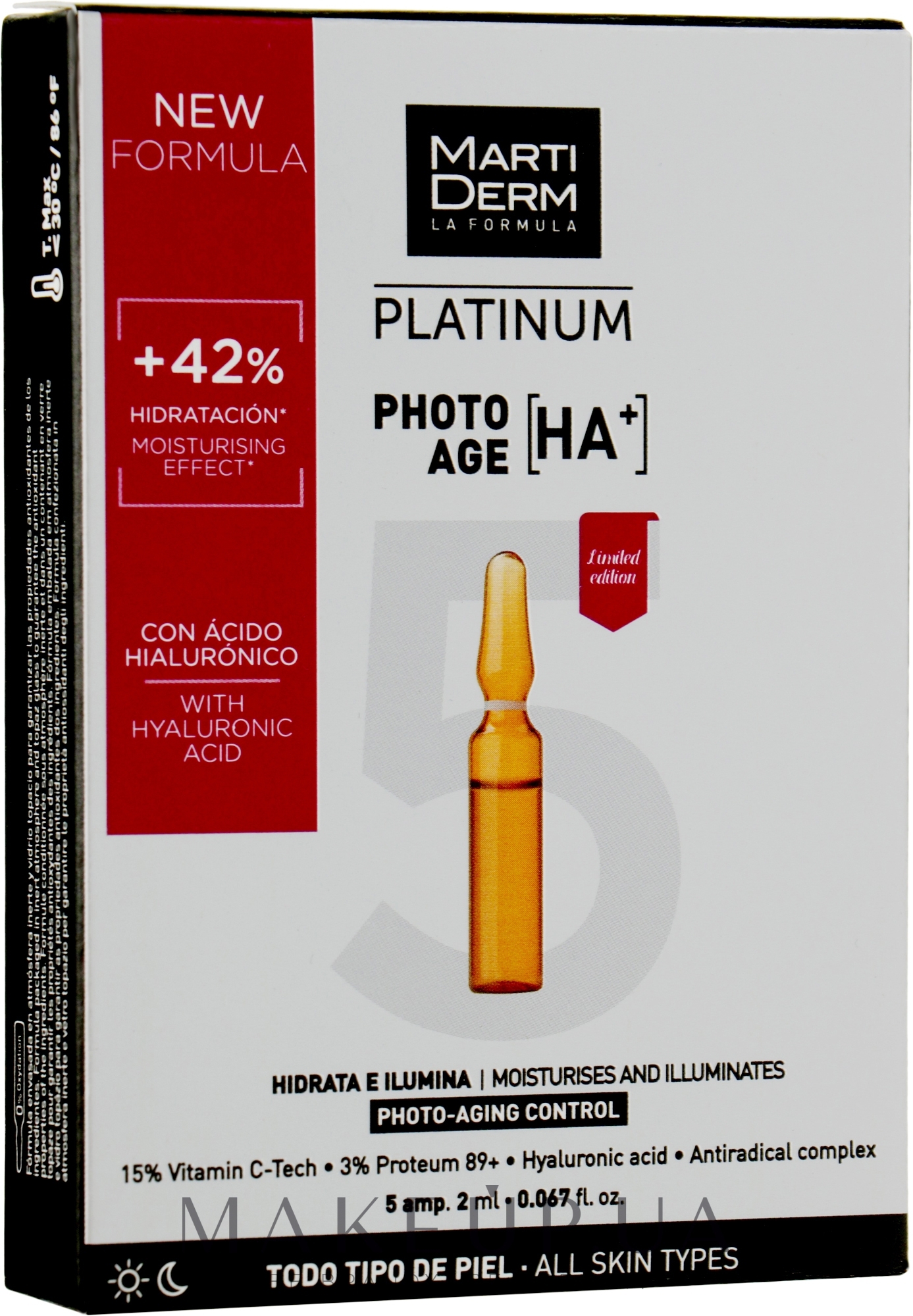 Омолоджувальні ампули для обличчя - Martiderm Platinum Photo-Age Ampollas — фото 5шт