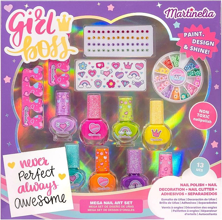 Набор детской декоративной косметики - Martinelia Super Girl Mega Nail Art Set — фото N1
