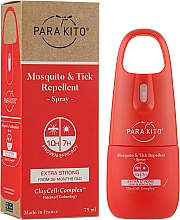 Спрей от комаров и клещей, экстра сильная защита - Para’Kito Tropical Extra Strong Mosquito & Tick Repellent — фото N2