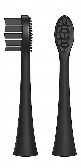 Сменная насадка для звуковой зубной щетки, черная, 2 шт. - Feelo PRO Black Standard — фото N1