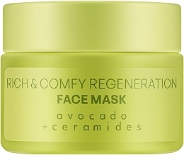 Парфумерія, косметика Маска для обличчя з авокадо і керамідами - Nacomi Rich & Comfy Regeneration Avocado + Ceramides Face Mask