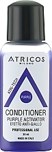 Кондиционер для волос "Пурпурный активатор" - Atricos Purple Activator No Yellow Effect Conditioner (мини) — фото N1