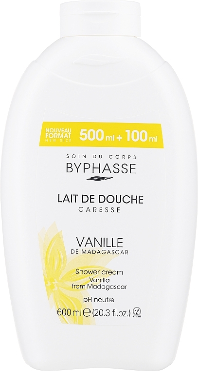 Крем для душа "Ваниль" - Byphasse Caresse Shower Cream — фото N3