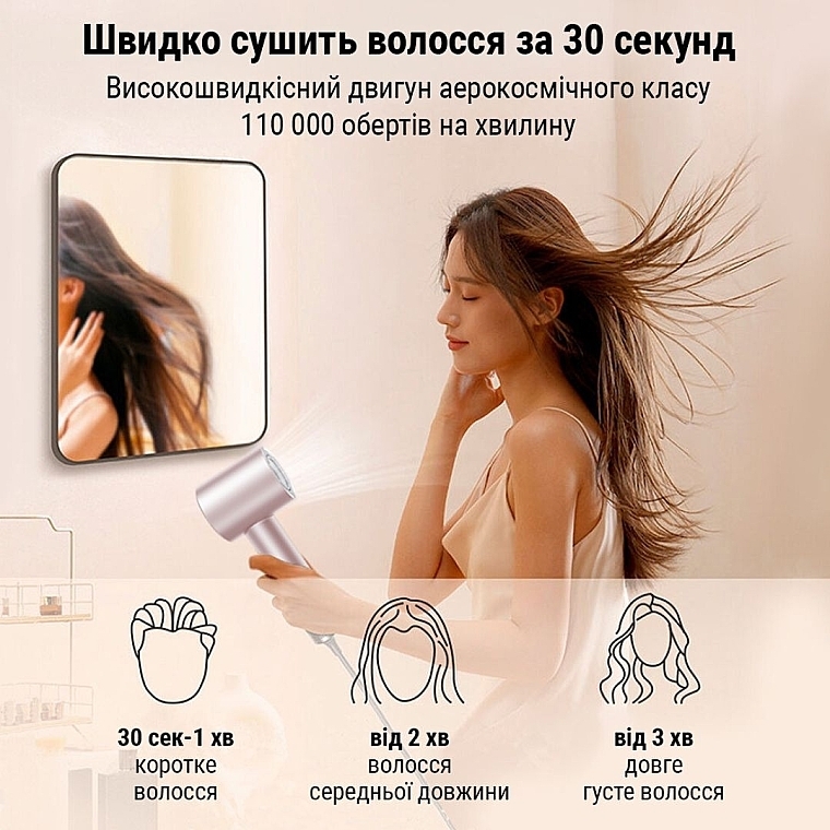 Профессиональный фен для волос, розовый - Aimed Hair Master PRO — фото N10