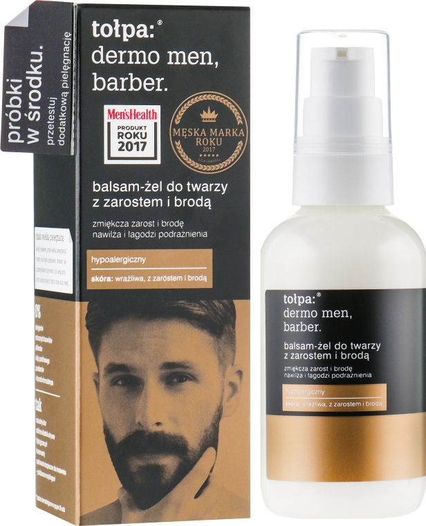 Бальзам-гель перукарський для шкіри обличчя і бороди - Tolpa Dermo Men Barber — фото N1