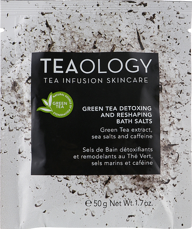 Соль для ванны с зеленым чаем - Teaology Green Tea Detoxing and Reshaping Salt Bath — фото N1