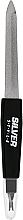 Духи, Парфюмерия, косметика Пилка для ногтей сапфировая с радиусом, 16 см, SNF-151, черная - Silver Style