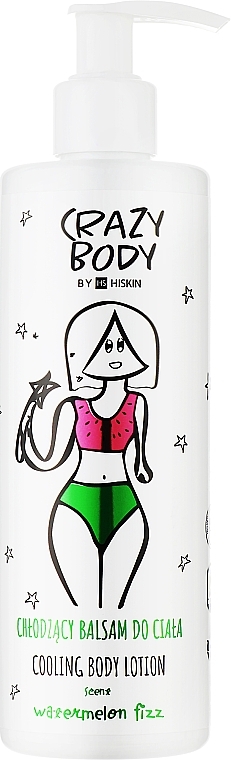 Охолодний лосьйон для тіла "Кавун і м'ята" - HiSkin Crazy Body Cooling Body Lotion Watermelon Fizz — фото N1