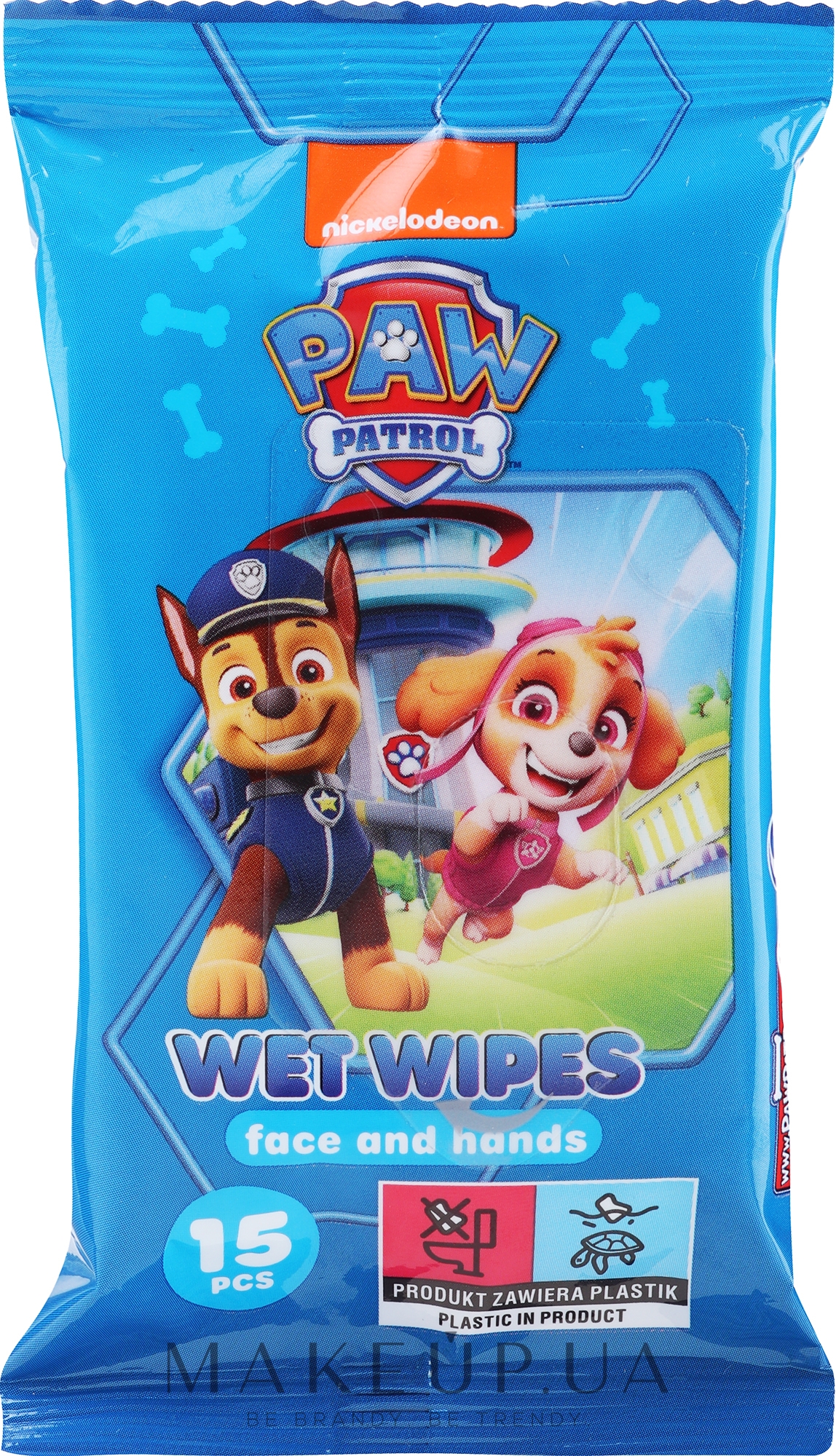 Влажные салфетки, 15шт - Nickelodeon Paw Patrol Baby Wipes — фото 15шт