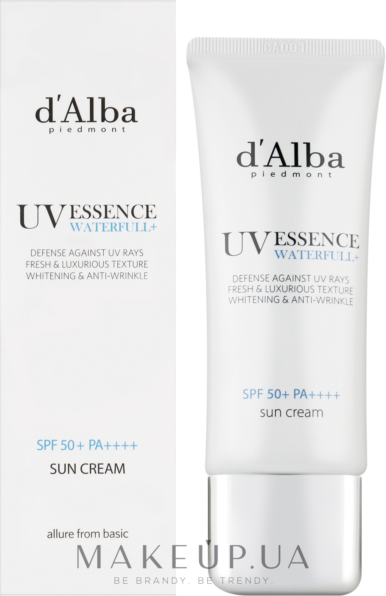 Солнцезащитная эссенция-крем - D'alba Waterful Essence Sun Cream SPF 50+ PA++++ — фото 35ml