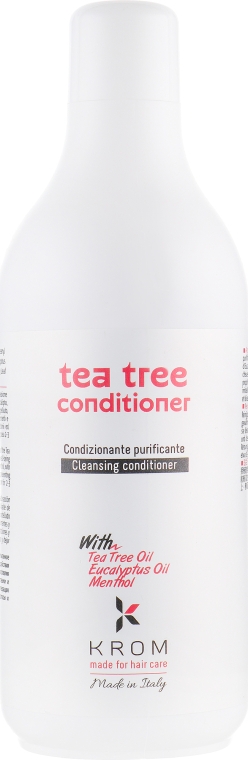 Кондиціонер очищувальний з оліями чайного дерева та евкаліпта і ментолом  - Krom Tea Tree Conditioner — фото N3