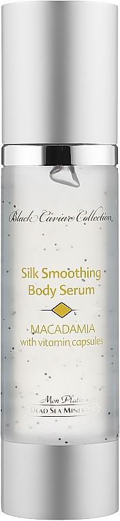 Шовковиста розгладжувальна сироватка для тіла, з екстрактом чорної ікри і макадамії - Mon Platin DSM Black Caviar Silk Smoothing Body Serum Macadamia — фото N1