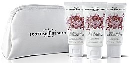 Духи, Парфюмерия, косметика Набор - Scottish Fine Soaps Rose & Geranium Set (sh/gel/50ml + b/but/50ml + shm/50ml + pouch)