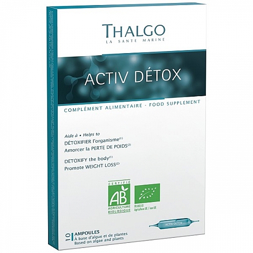 Ампулы "Актив детокс", 10 шт - Thalgo Active Detox Food Supplement — фото N1