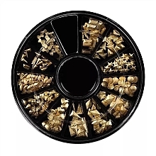 Декоративні стрази для нігтів, золотисті №04 - NeoNail Professional Nail Art Carousel Gold — фото N1