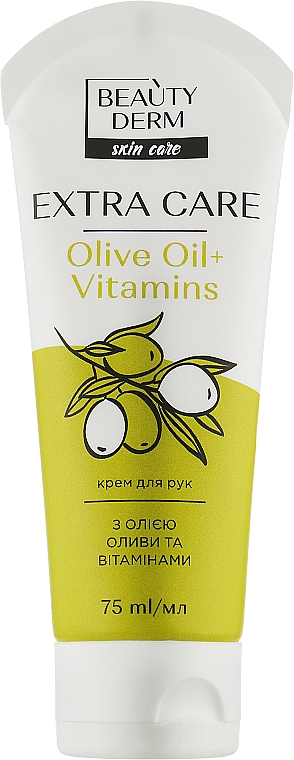 Крем для рук з олією оливи й вітамінами - Beauty Derm Skin Care Extra Care Olive Oil + Vitamins