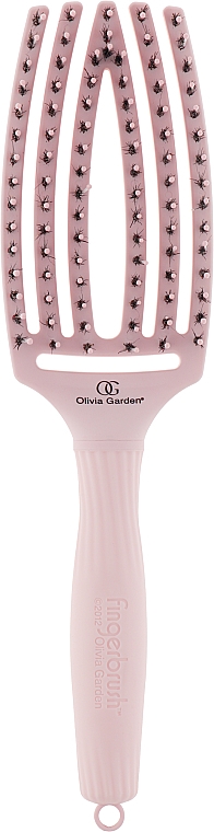 Щетка для волос комбинированная - Olivia Garden Finger Brush Combo Medium Pastel Pink