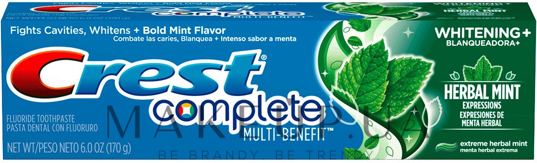 crest complete herbal mint toothpaste