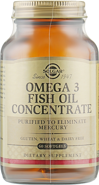 Диетическая добавка "Рыбий жир" - Solgar Omega-3 Fish Oil Concentate — фото N1