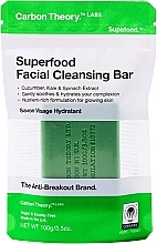Духи, Парфюмерия, косметика Очищающее мыло для лица - Carbon Theory Superfood Facial Cleansing Bar Green