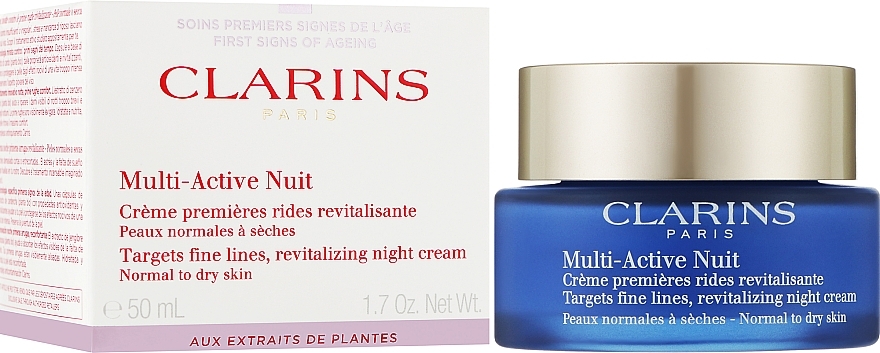 Нічний крем для нормальної та сухої шкіри - Clarins Clarins Multi-Active Night Cream — фото N2