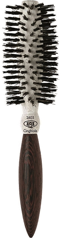 Брашинг з дерев'яною ручкою з граба й венге зі щетиною кабана d52mm - 3ME Maestri Advance Brush — фото N1