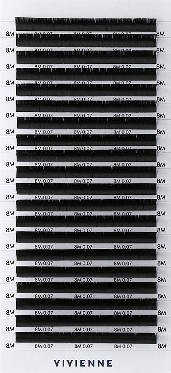 УЦЕНКА Накладные ресницы "Elite", черные, 20 линий (0,07, M, 8) - Vivienne * — фото N1