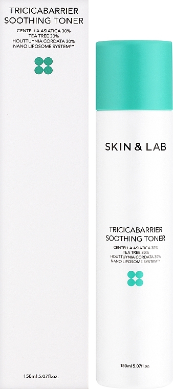 Заспокійливий тонер для обличчя з центелою - Skin&Lab Tricicabarrier Soothing Toner — фото N2