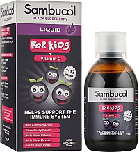 Сироп для иммунитета "Черная бузина + Витамин С" - Sambucol Kids Liquid — фото N5