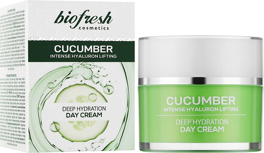 Зволожувальний денний крем «Гіалурон + екстракт огірка» - BioFresh Cucumber Deep Hydration Day Cream — фото N2