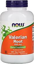 Экстракт корня валерианы 500мг в капсулах - Now Foods Valerian Root Extract 500mg Veg Capsules — фото N3