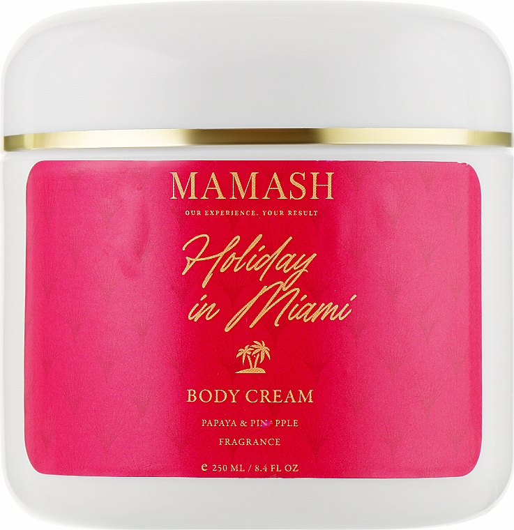 Живильний крем для тіла з екзотичними оліями - Mamash Holiday In Miami Body Cream — фото N1