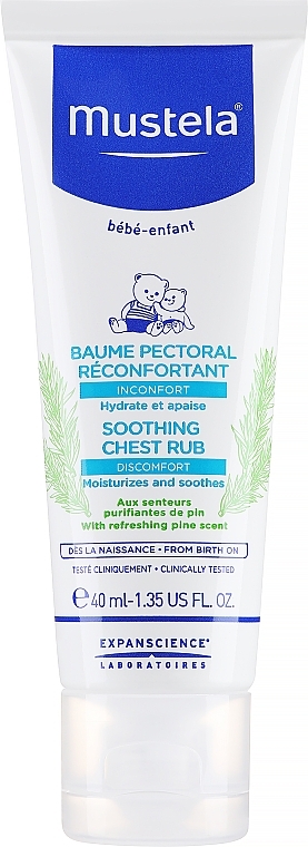 Заспокійливий бальзам для тіла - Mustela Bebe Soothing Chest Rub