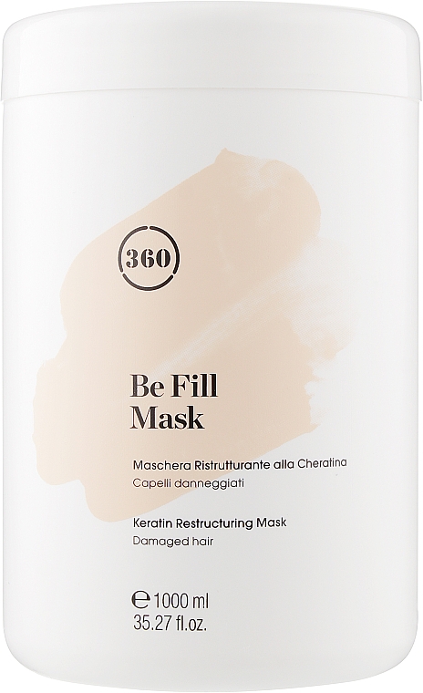 Живильна маска для сухого й пошкодженого волосся з кератином - 360 Be Fill Damaged Hair Restructuring Mask — фото N3