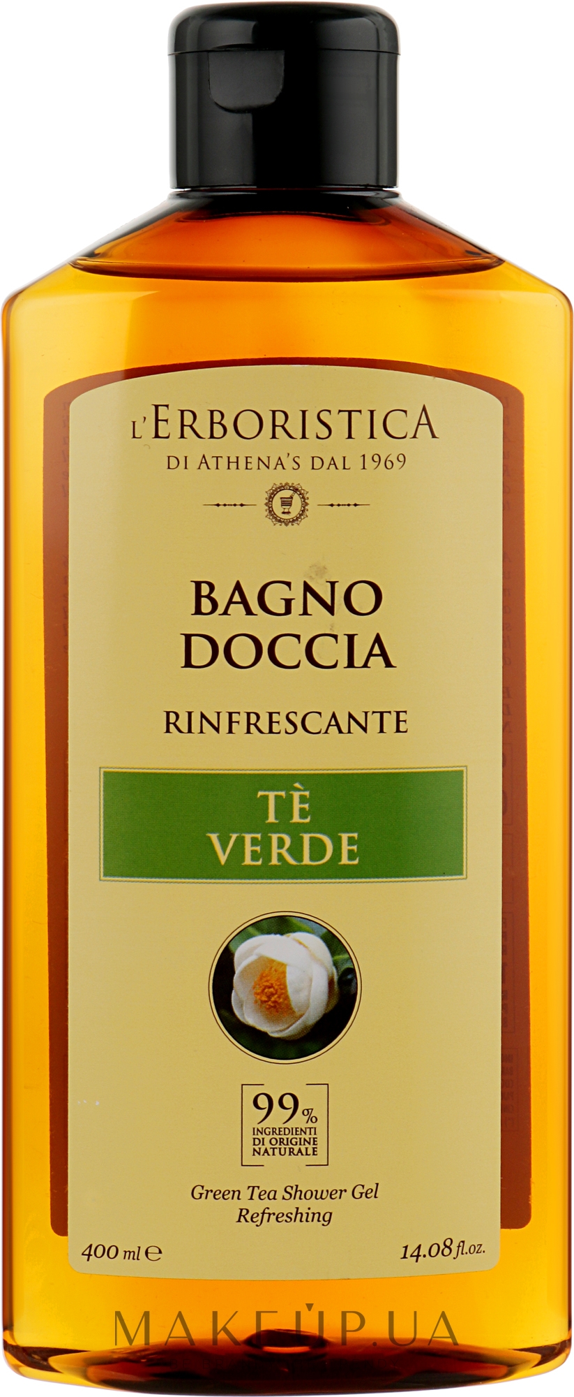 Гель для душу c екстрактом зеленого чаю і маслом неролі - athena's Erboristica Mousse Gel With Green Tea & Neroli — фото 400ml