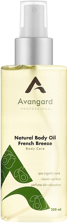 Avangard Professional Natural Body Oil - Натуральное парфюмированное спрей-масло для тела "French Breeze" — фото N1