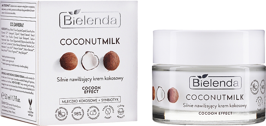 Інтенсивний зволожувальний кокосовий крем - Bielenda Coconut Milk Strongly Moisturizing Coconut Cream — фото N1