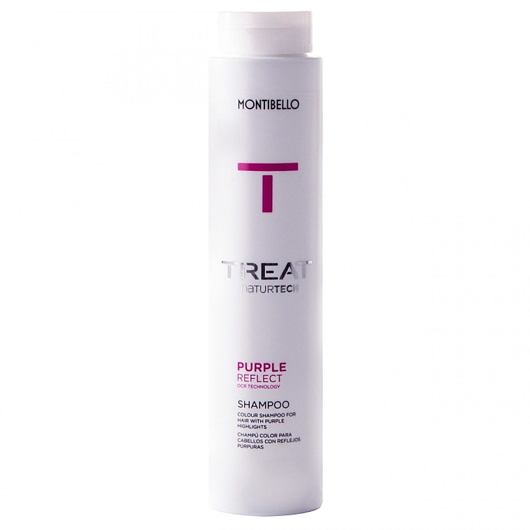Шампунь для окрашенных волос с фиолетовым отблескам - Montibello Treat NaturTech Purple Reflect Shampoo  — фото N1