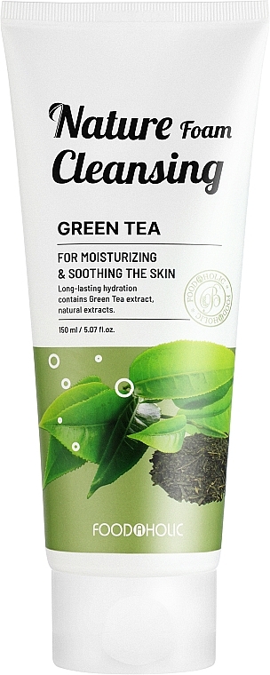 Успокаивающая пенка для умывания с зеленым чаем - Food a Holic Nature Foam Cleansing Green Tea — фото N1