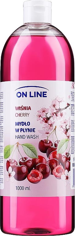 Рідке мило для рук "Вишня" без дозатора - On Line Cherry Hand Wash — фото N1