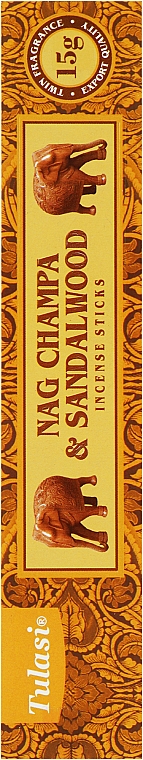 Пахощі "Наг Чампа і Сандалвуд" - Tulasi Exclusive Nag Champa & Sandalwood Incense Sticks — фото N1