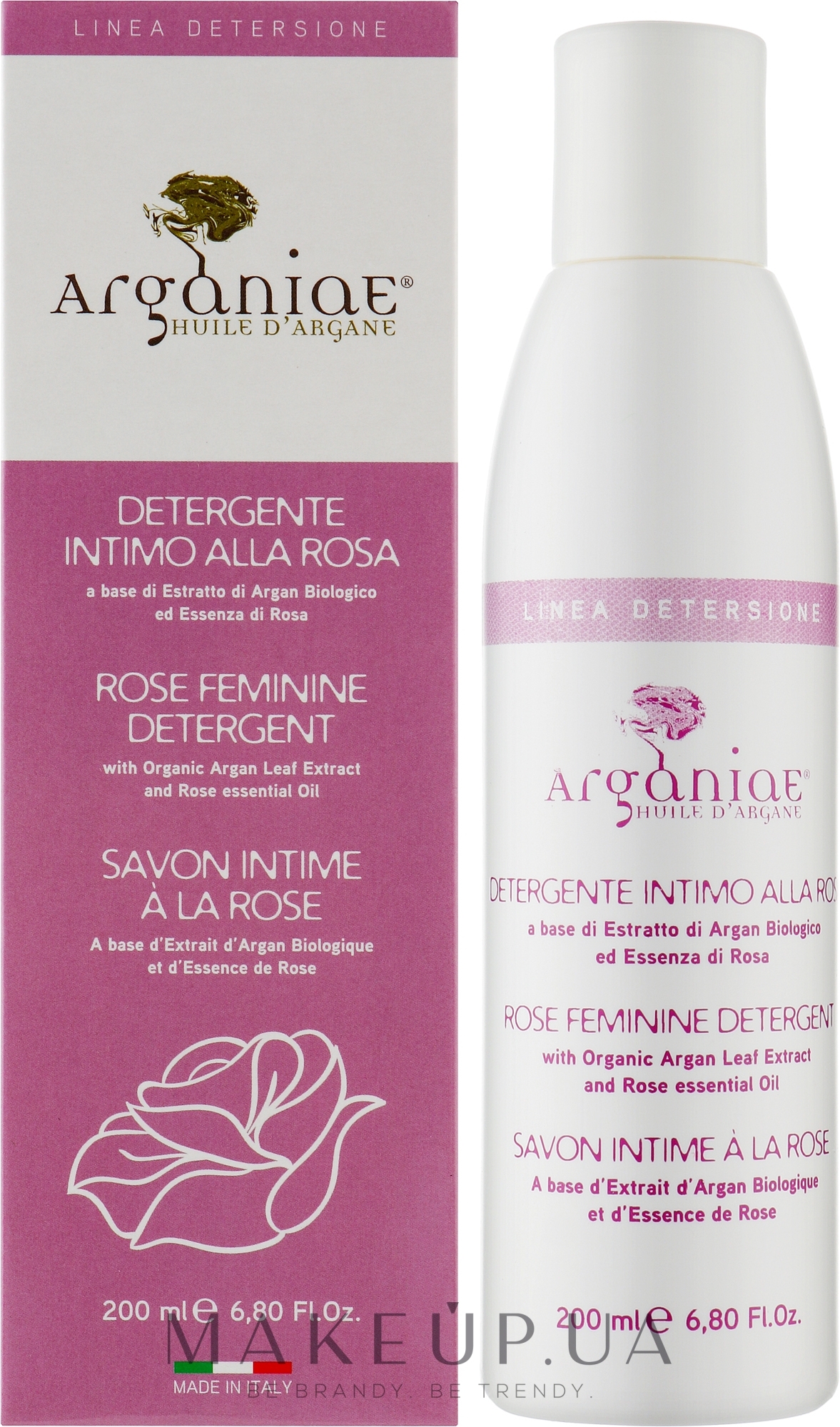 Засіб для інтимної гігієни "Троянда" - Arganiae Rose Feminine Detergent — фото 200ml