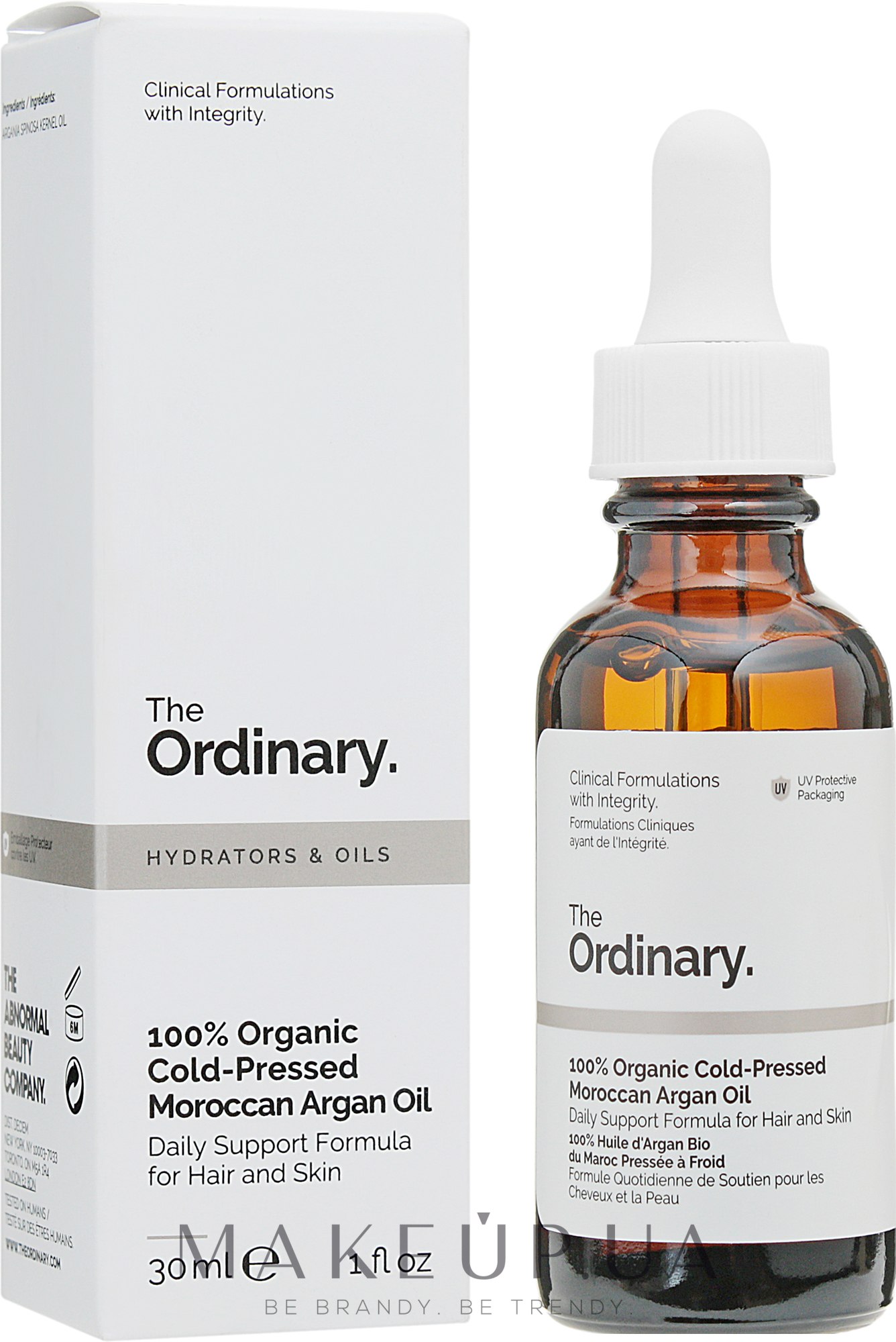 Органическое марокканское аргановое масло холодного отжима - The Ordinary 100% Organic Cold-Pressed Moroccan Argan Oil — фото 30ml