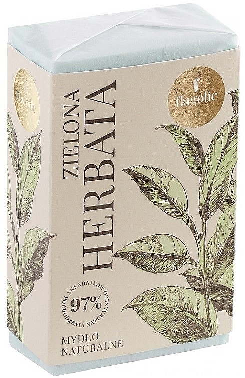 Мило натуральне "Зелений чай" - Flagolie Natural Soap Green Tea — фото N1