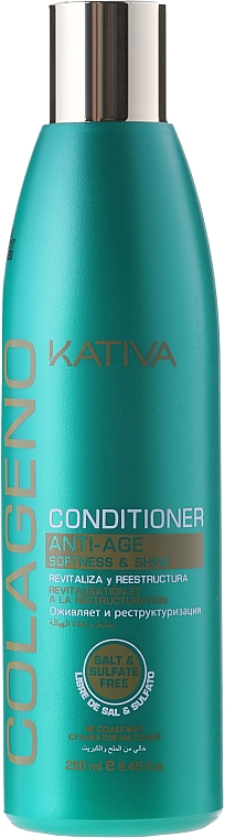Відновлювальний кондиціонер для волосся усіх типів - Kativa Colageno Conditioner