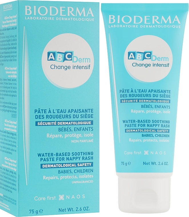 УЦЕНКА Средство под подгузник - Bioderma ABCDerm Intensive Change Water Paste No Perfum * — фото N1