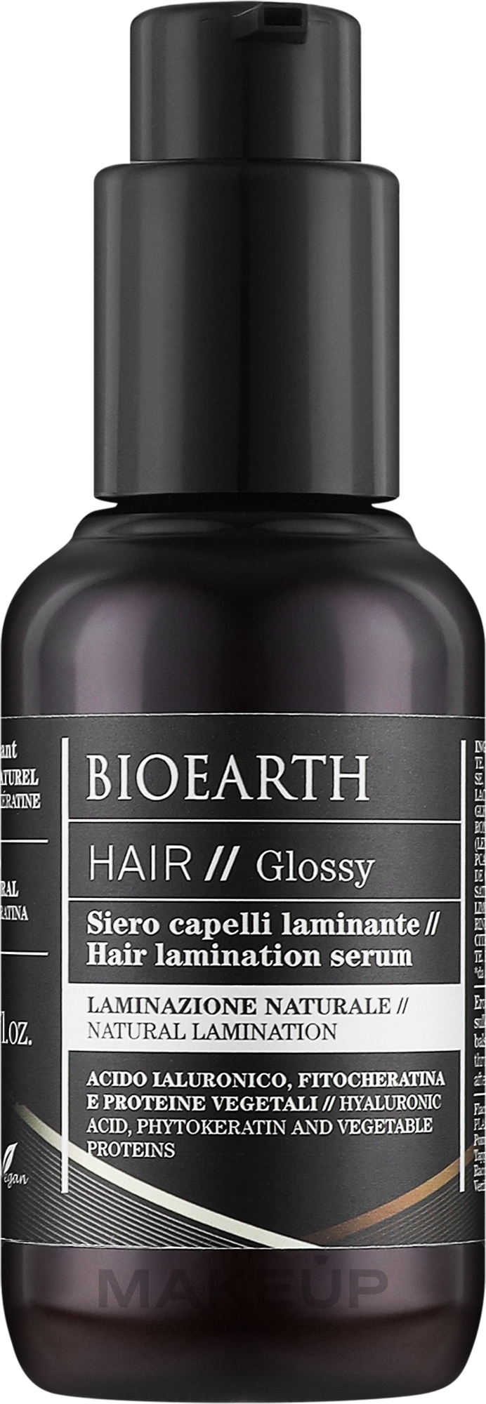 Ламінувальна сироватка для блиску волосся - Bioearth Glossy Hair Lamination Serum — фото 100ml