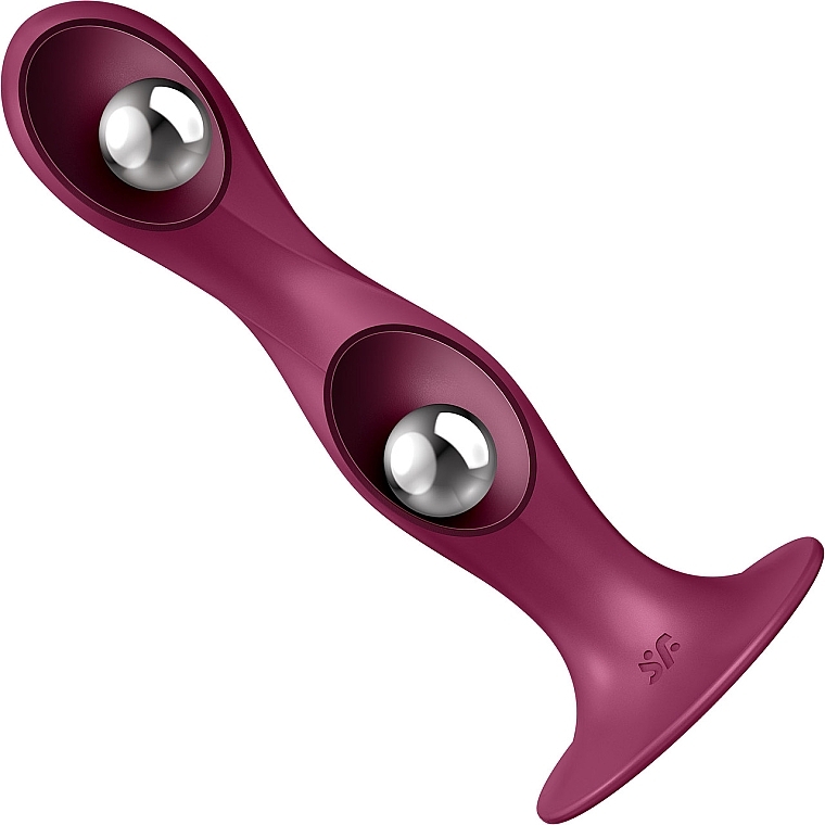 Утяжеленный фаллоимитатор, красный - Satisfyer Double Ball-R Red — фото N3