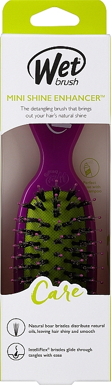 Щітка для волосся, фіолетова - Wet Brush Mini Shine Enhancer Brush Purple — фото N2